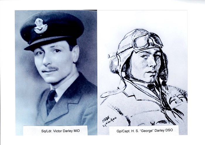 Gp/Capt H S "George" Darley DSO and Sq/Ldr Victor Darley MiD